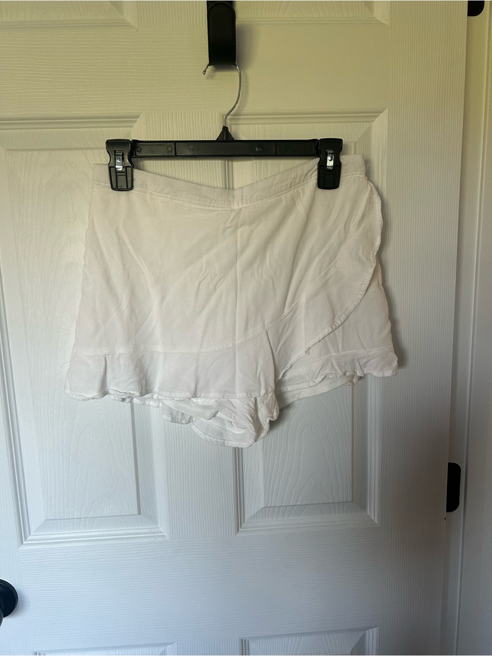 Altar'd State White Ruffle Wrap Skort